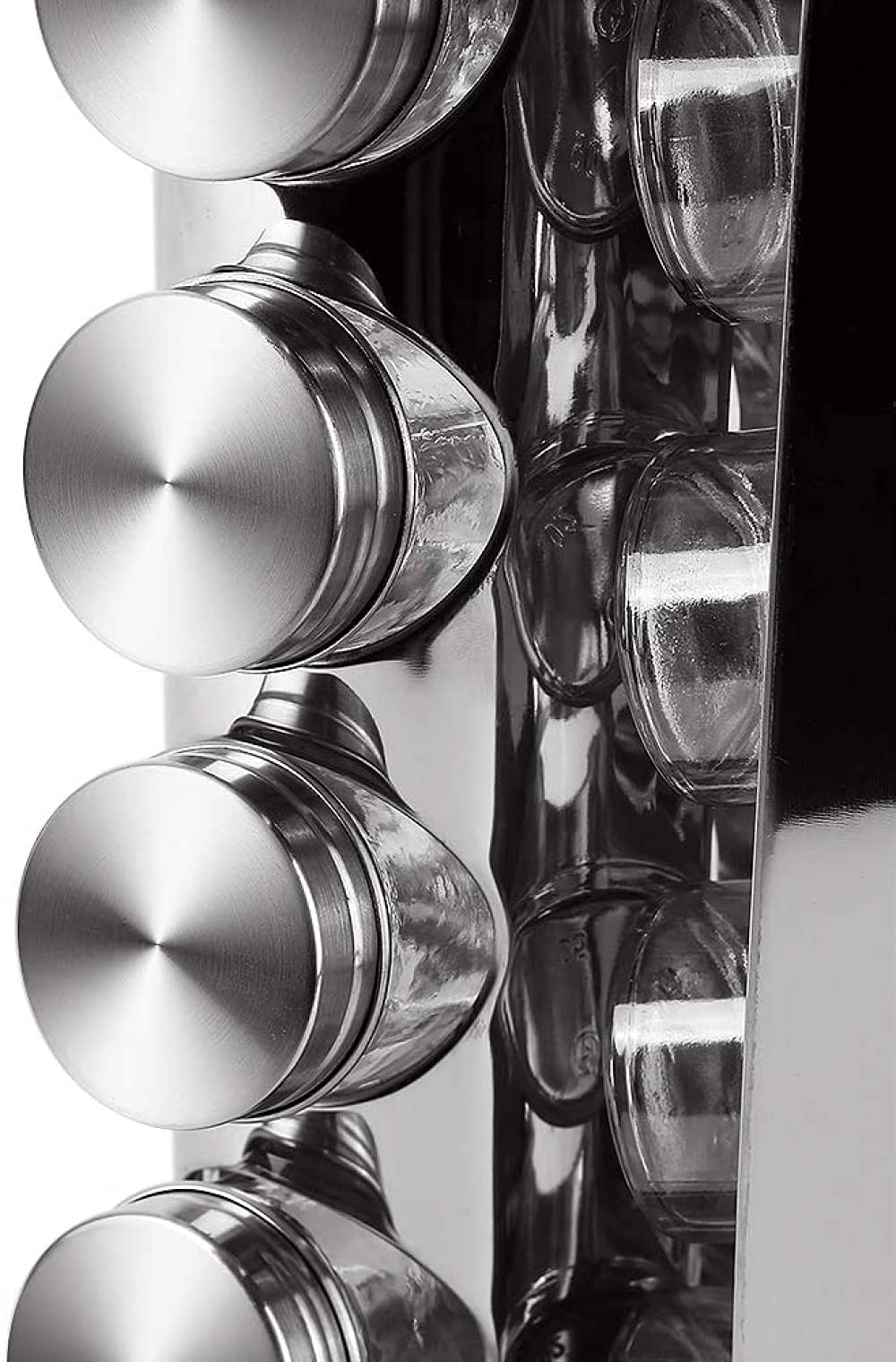 Carrusel De 16 Especias Con Soporte Y Base Giratorios, Dispensador De Especias, Acero Inoxidable