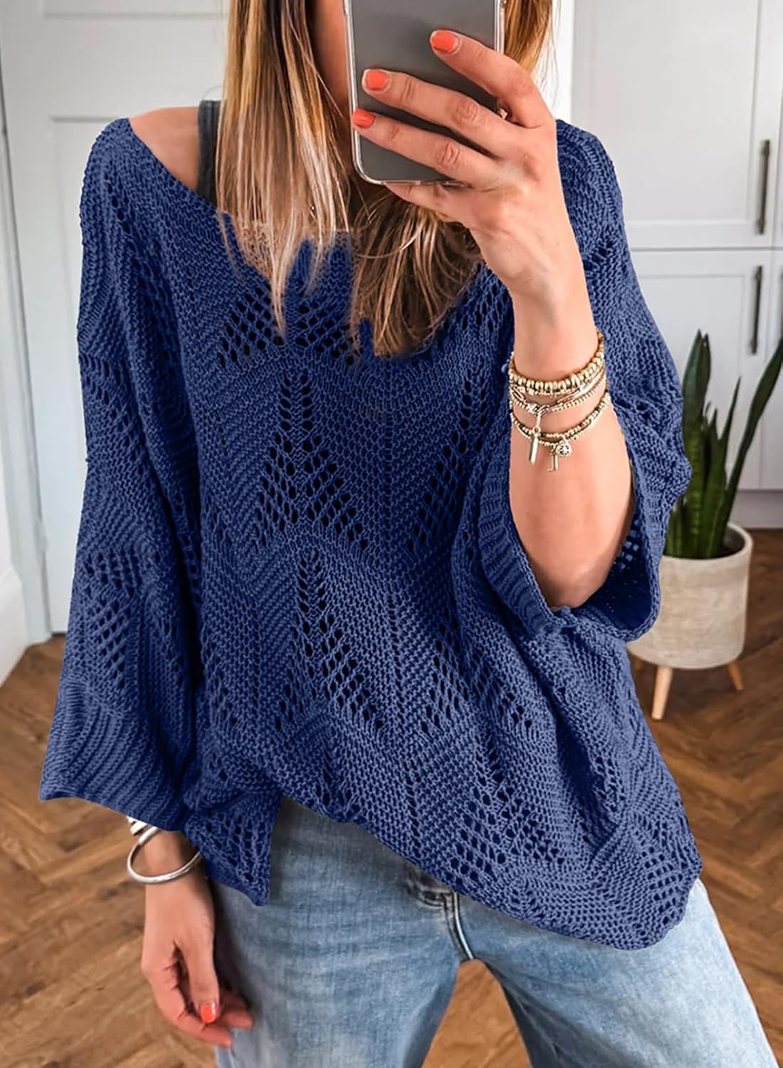 Acelitt Womens Casual Lightweight Crewneck Long Sleeve Knit Sweater Tops, S-XXL - Image 2