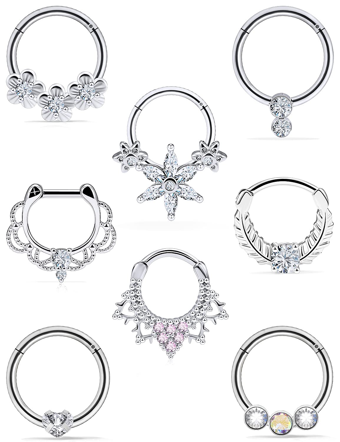 Rainbow CZ Clicker Set