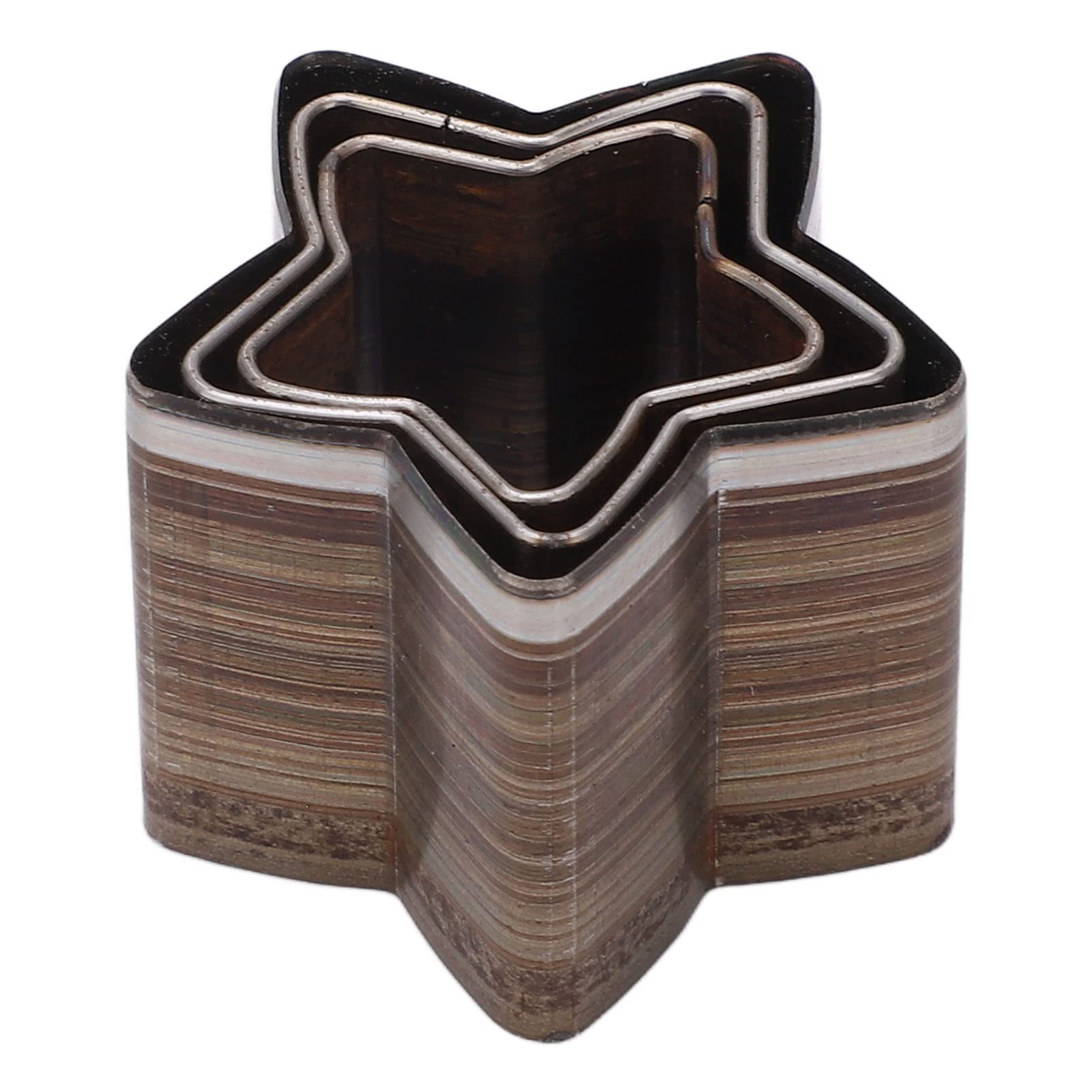 Set di Fustelle per Cuoio 3 Pezzi Set di Fustelle per Cuoio Strumento per Punzonatura Cava 5 Punte a Forma di Stella Kit di Stampi per Punzonatura per Punzonatura in Pelle per