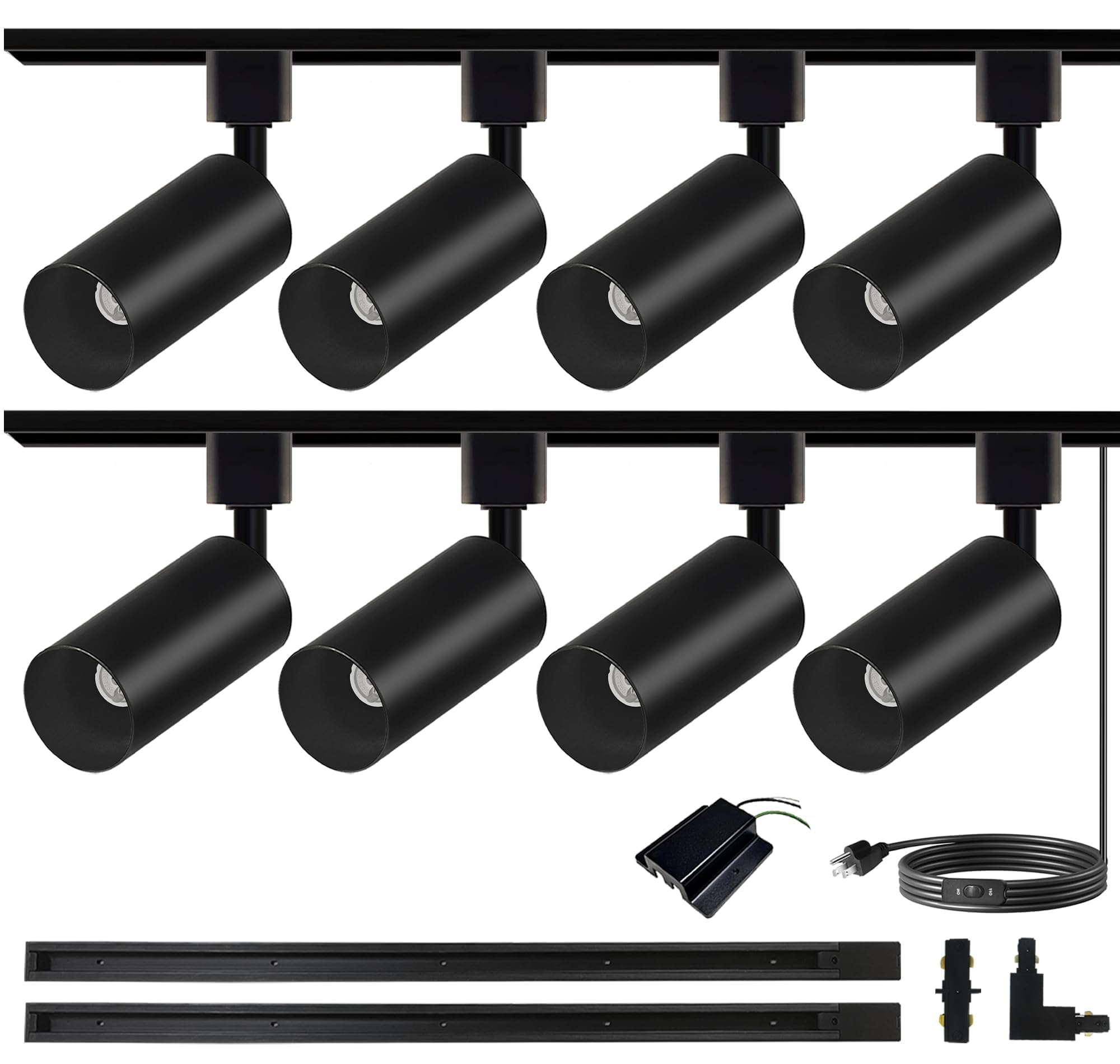 GU10 Track Lighting Heads - 2 Heads, White -12 GU10 Track Lighting Heads - 2 Heads, White -12