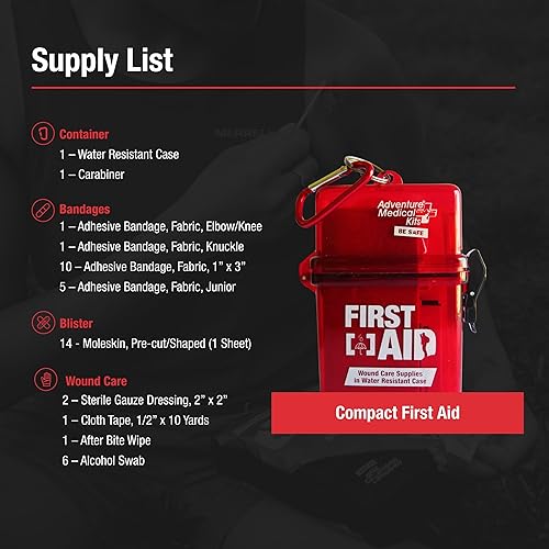 Miniatura 6 de Adventure Kits médicos de primeros auxilios, kit resistente al agua - (paquete de 2)