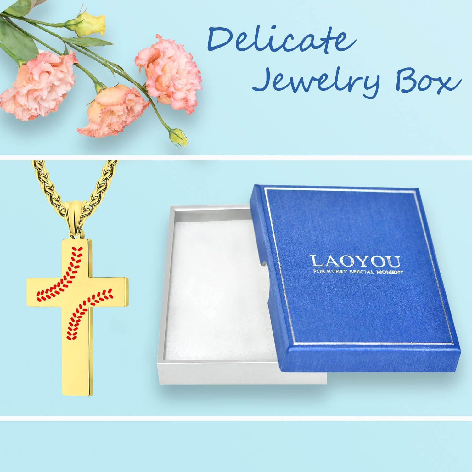 LAOYOU 6/12 Pcs Baseball Cross Necklace Bulk Set, Engraved Philippians 4:13, Team Gifts for Players, Coaches, and Fans, Sport Party Favors Jewelry - Image 2