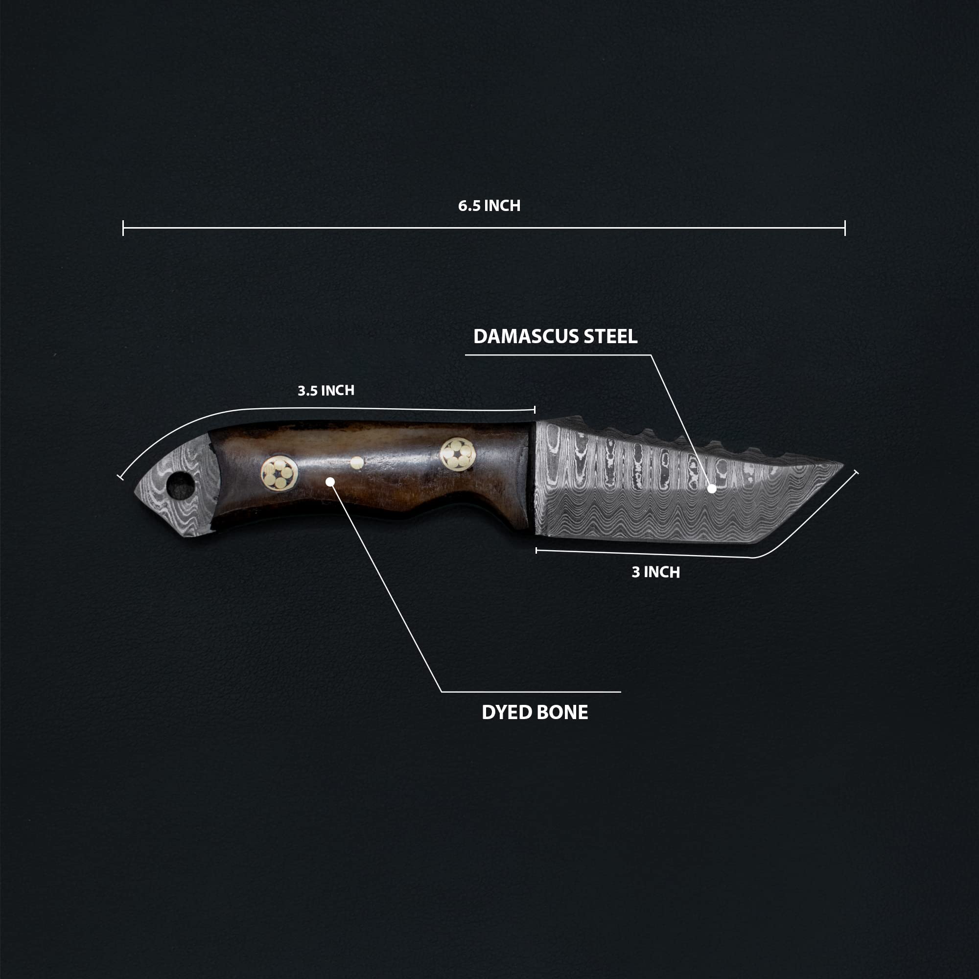 Wild Turkey Handmade Collection Full Tang High Carbon Steel Fixed Blade Knife w/Leather Sheath (1823CW)