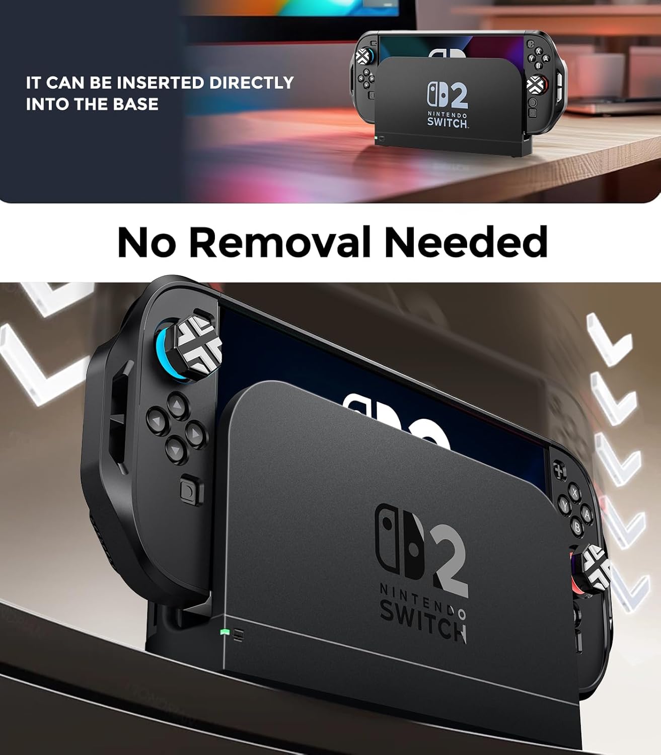 WHWEIYA for Nintendo Switch 2 Case 2025 Slim Armor Protection Dock-Compatible Protective TPU Cover Shock Absorption and Anti-Scratch for Nintendo Switch 2,White - Image 3