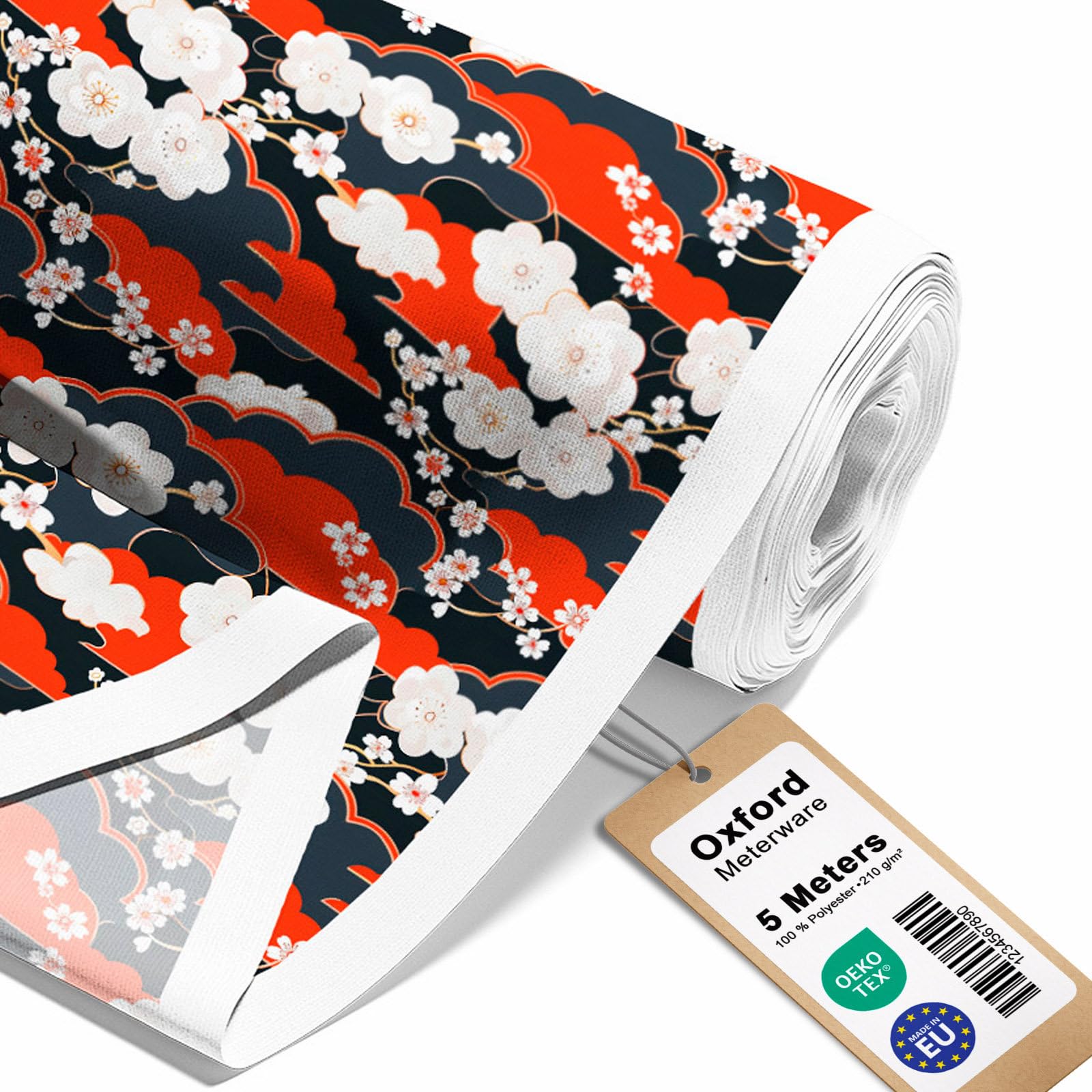 HEKO PANELS Tela Oxford impermeable primavera flores japonesas 5 metros 155