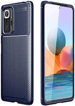 Elfia Xiaomi Redmi Note 10 Pro ile Uyumlu K l f Silikon Karbon  nce Esnek Lens Korumal  Tarz Mat Parmak  zi B rakmayan Kapak Negro Lacivert