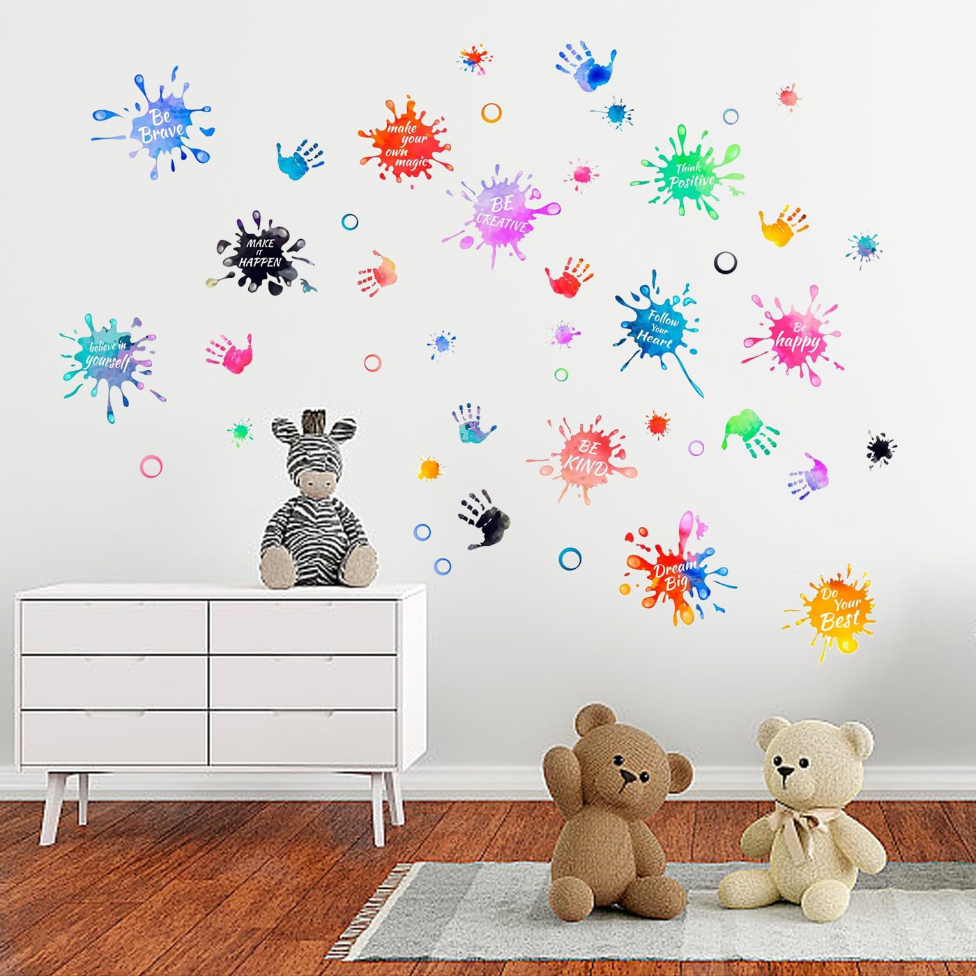 ZTGDA Lot de 2 affiches murales colorées pour enfants en toile pour salle de jeux, citation de lecture, affiches pour la maison, la chambre d'enfant, la salle de classe, la chambre d'enfant