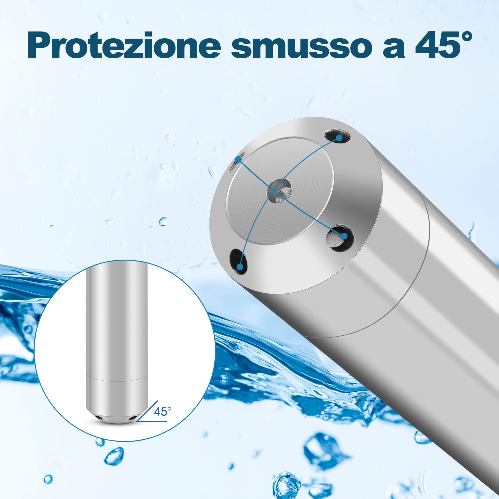 Trasmettitore di livello liquido, Trasmettitore di livello dell'acqua DC24V, 6m Cavo Impermeabile, Output di trasmissione 4-20 mA, rilevare gamma 0-5m per Rilevare L'acqua
