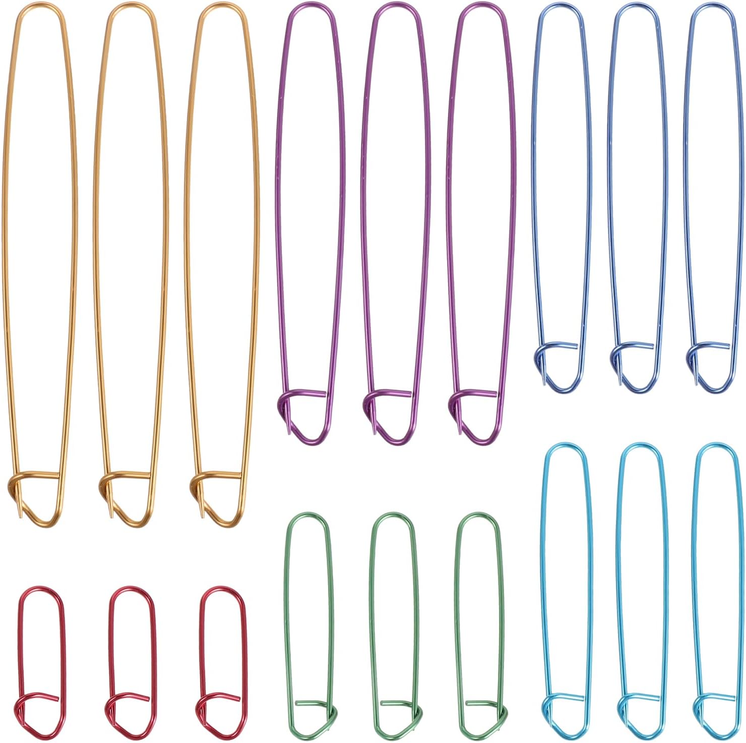 18pcs Aluminum Yarn Stitch Holder Markers for DIY Sweaters