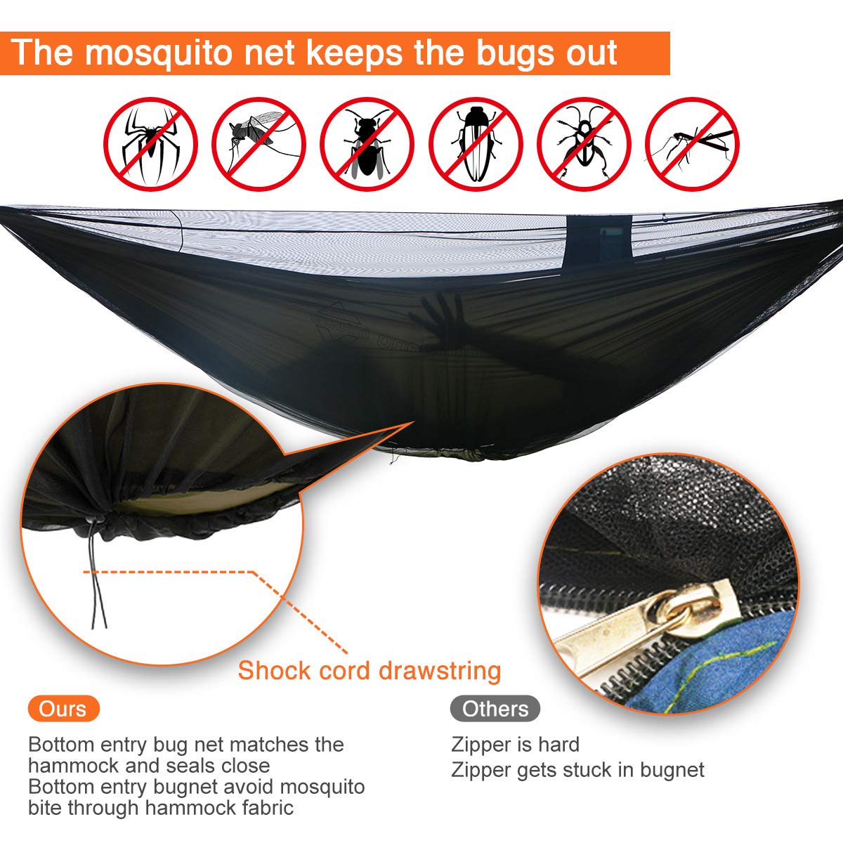 Insect Etry Snapklik.com : Onewind Hammock Mosquito Net, Single & Double Camping ...