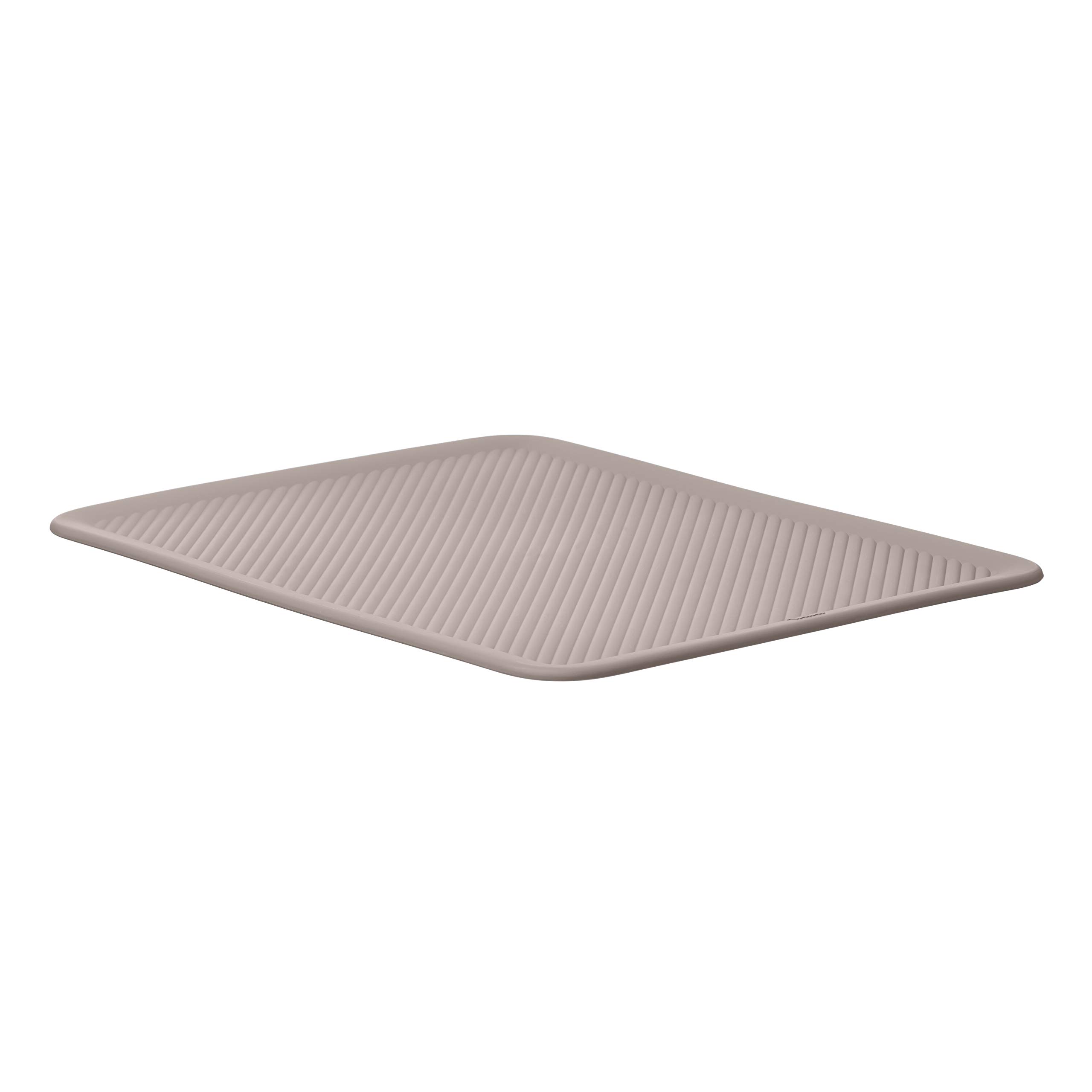 TATAY Plastic Storage Basket Lid Baobab | Compatible with 15L & 22L Storage Boxes | Stable Design, Secure Stacking | BPA-Free Recycled Plastic | 30x39x0.7 cm, Taupe