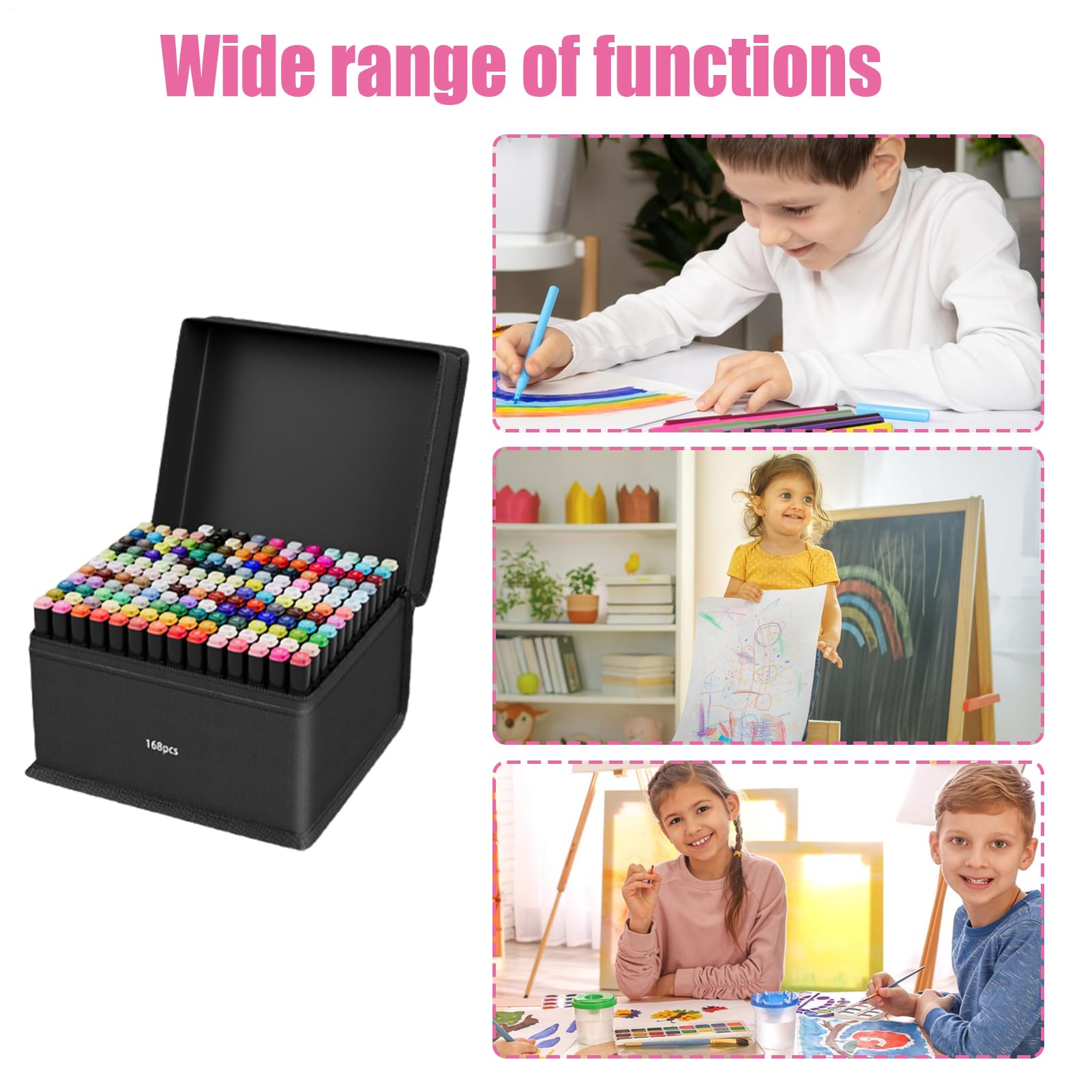 Pisaki Do Rysowania Markery Artystyczne Zestaw Do Kolorowania | 168 Kolorów Akcesoria Artystyczne Narzędzia Do Rękodzieła Przybory Szkolne Do Rysowania Malowania Notowania