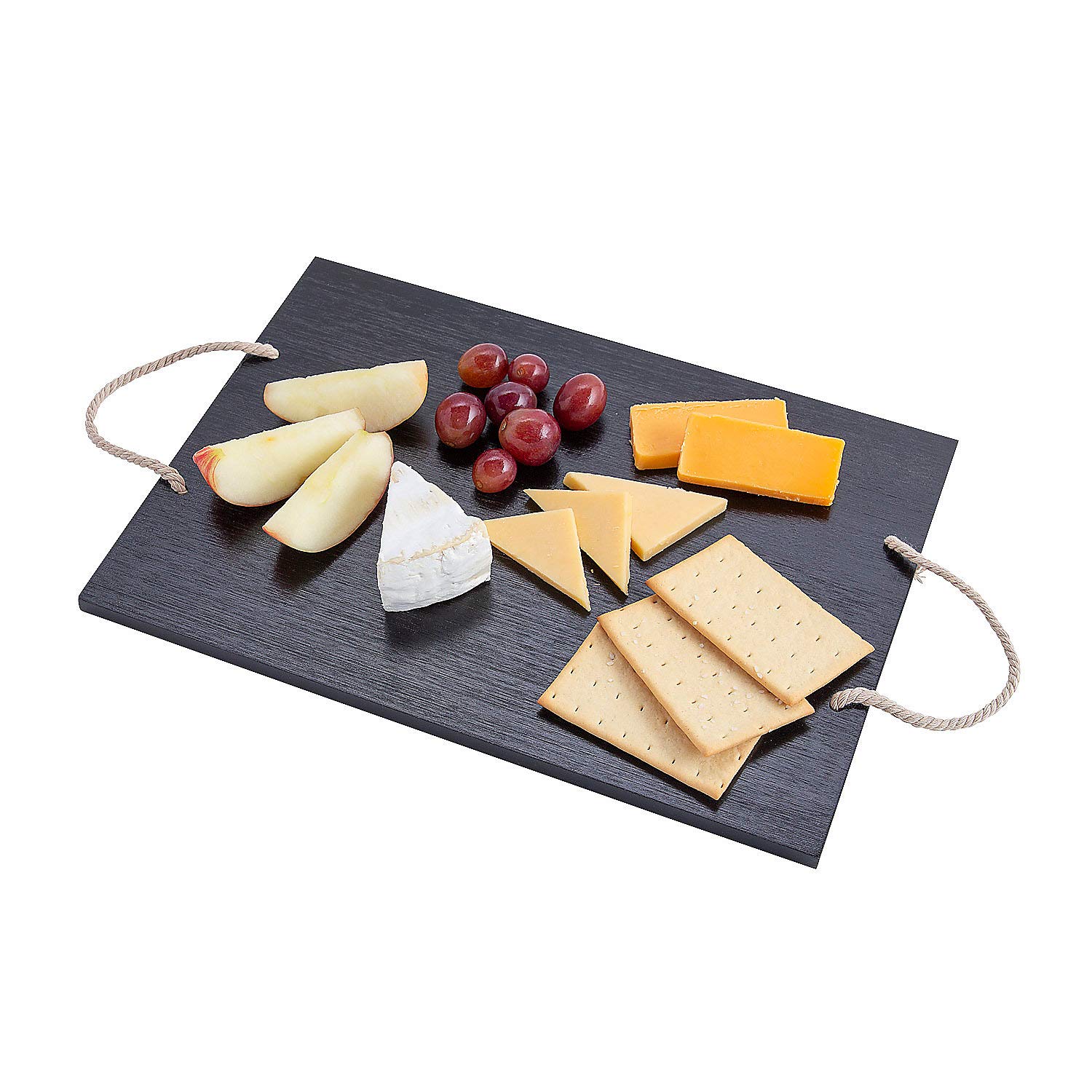 Fun Express Bamboo Charcuterie Board with Rope Handles, 1 Board, Dinner Party and Event Supplies