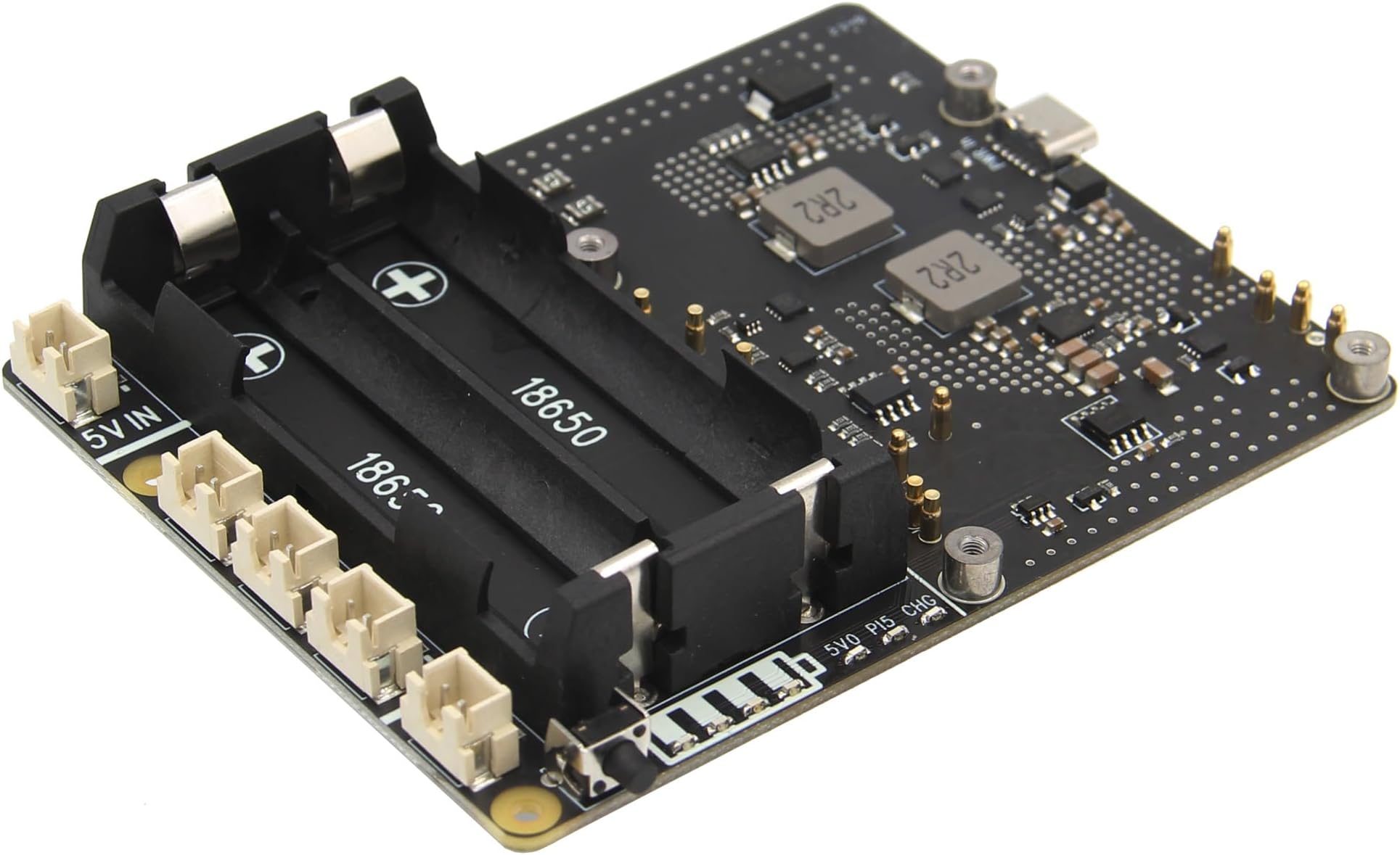 Geekworm X1201 Ultra-Thin 5V UPS Shield for Raspberry Pi 5 |Max 5.1V 5A Output| Auto Power On|Safe Shutdown|Power Loss Detection