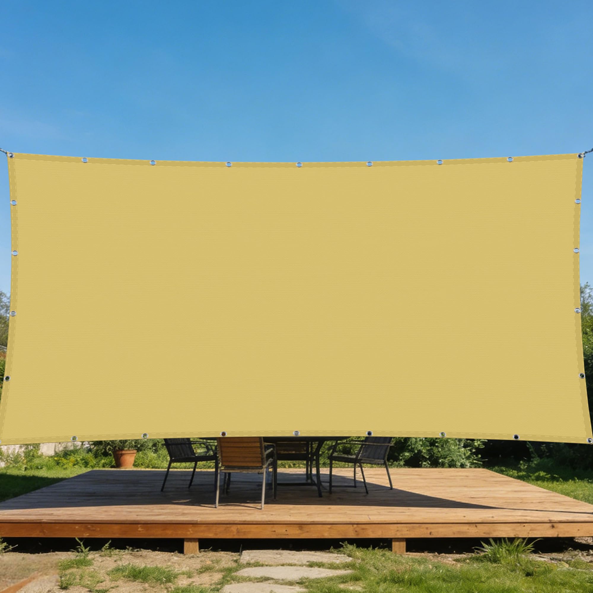 Voile d'ombrage étanche 100 x 140 cm pour abriter un petit balcon de la pluie et du soleil