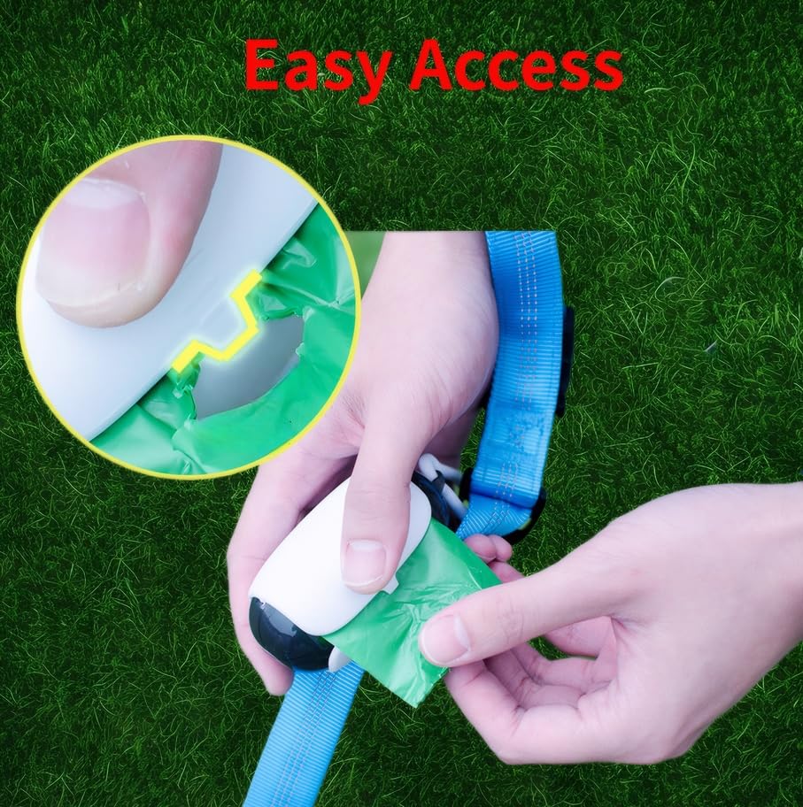 Image of Dog Poop Bag Holder, 1 Dispenser and 15 Fragrance Bags (Green), Environmentally Friendly, Sturdy and Leak Proof, 0.17 Pounds, 1.76 x 1.97 x 5.12 Inches