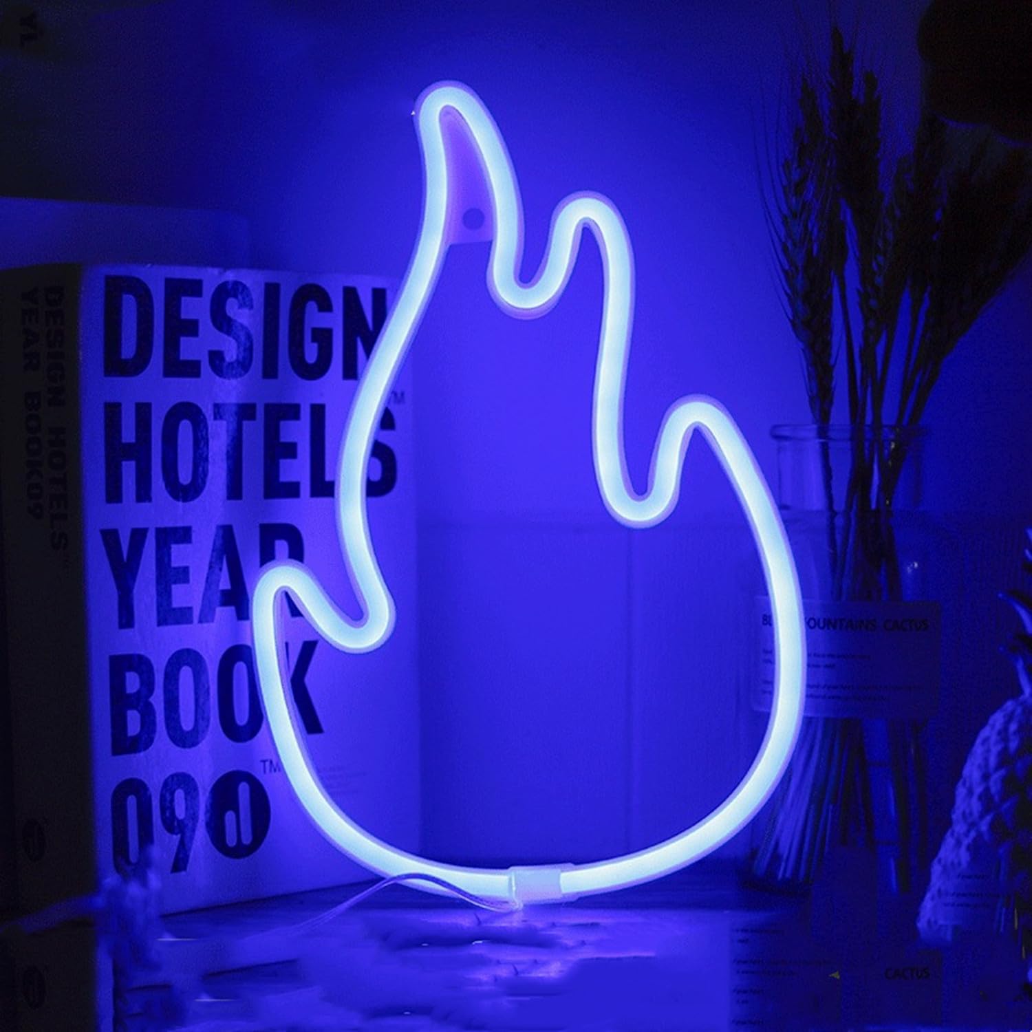 Flame LED Neon Light Sign Handmade Lamp for Wall Room Party Home Bar Art Christmas Bedroom Table Wedding Party Desktop Decoration Teen Kids Birthday Gift USB or 3 AA Powered — image 1