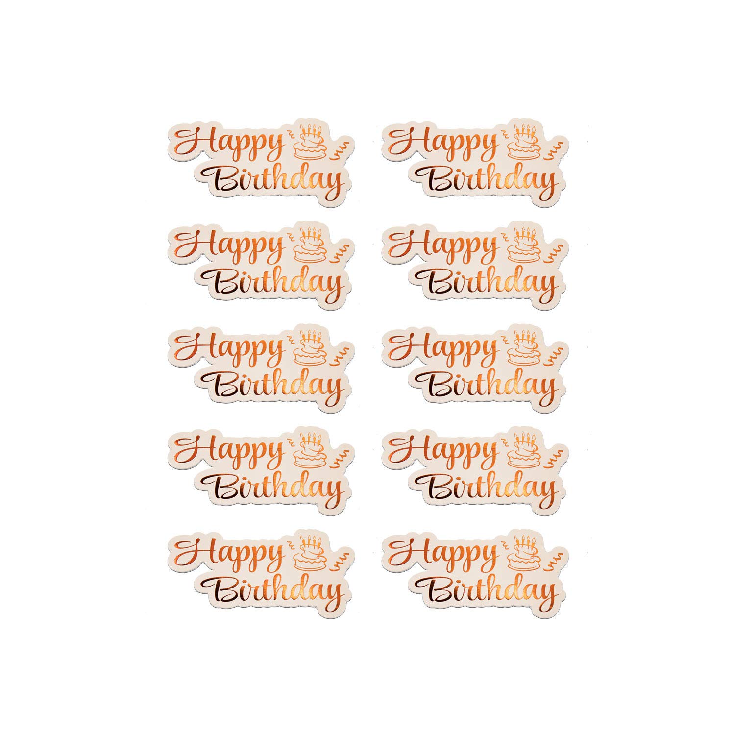 Oblique Unique Happy Birthday Konfetti – 10 Stück, Roségold, Ca. 12x6 Cm, Für Tischdeko & Geschenke