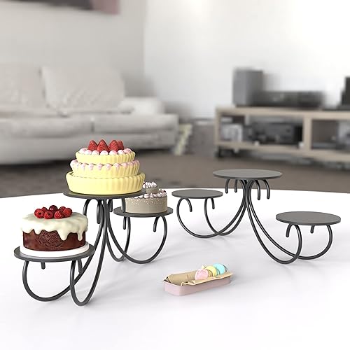 Miniatura 5 de Soporte de plástico de 3 niveles para cupcakes, postre, pastelitos, torta de exhibición de dulces de frutas para bodas, fiestas de cumpleaños,