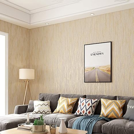 Amazon Co Jp ベッドルームリビングルームテレビ背景壁の家の装飾のための防水ウォールアート 3d シンプルエンボスパール 壁紙 モダンノン 織られた壁のカバーロール クリーム色 0 53 9 5m Diy 工具 ガーデン