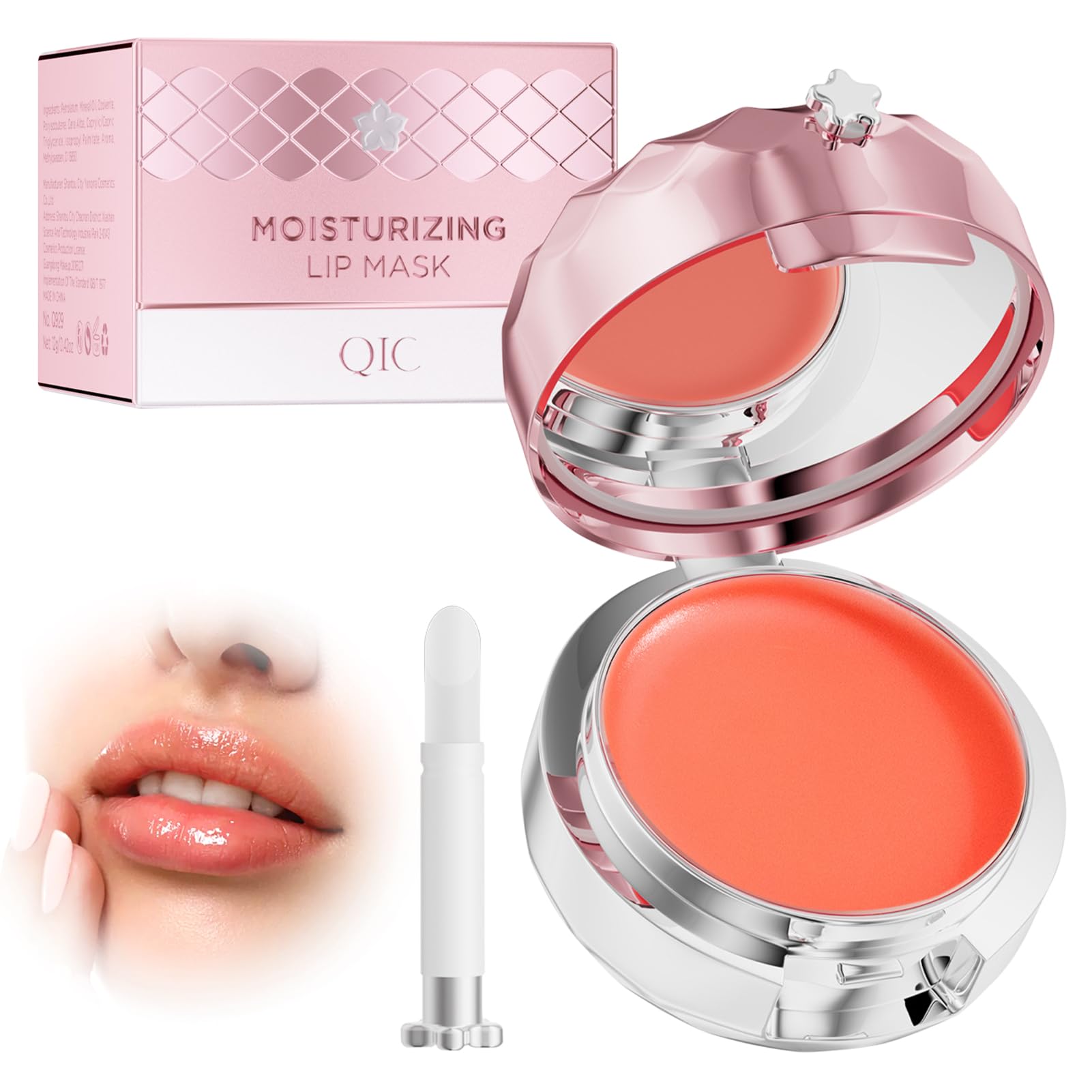 Feuchtigkeitsspendende Lippenmaske, Schlafmaske für Lippen, Juicy Bomb Lip Balm, Pflegender Lippenbalsam, Nicht Klebend, Lippenpflege, für Hydratisierte, Volle und Unwiderstehliche Lippen