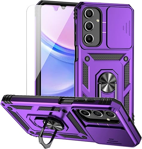 Miniatura 30 de Funda para Samsung Galaxy A16 5G con cubierta para lente de cámara, protector de pantalla HD, doble capa de grado militar, probada contra caídas