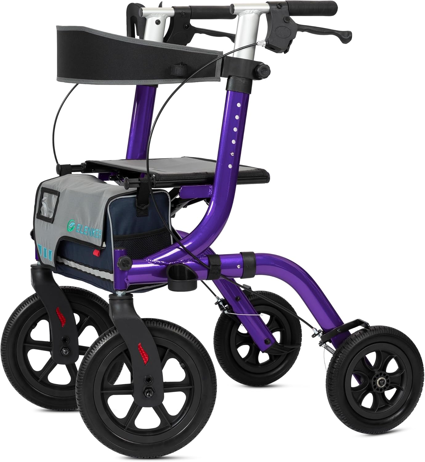ELENKER AllTerrain Rollator Walker with Seat, Outdoor