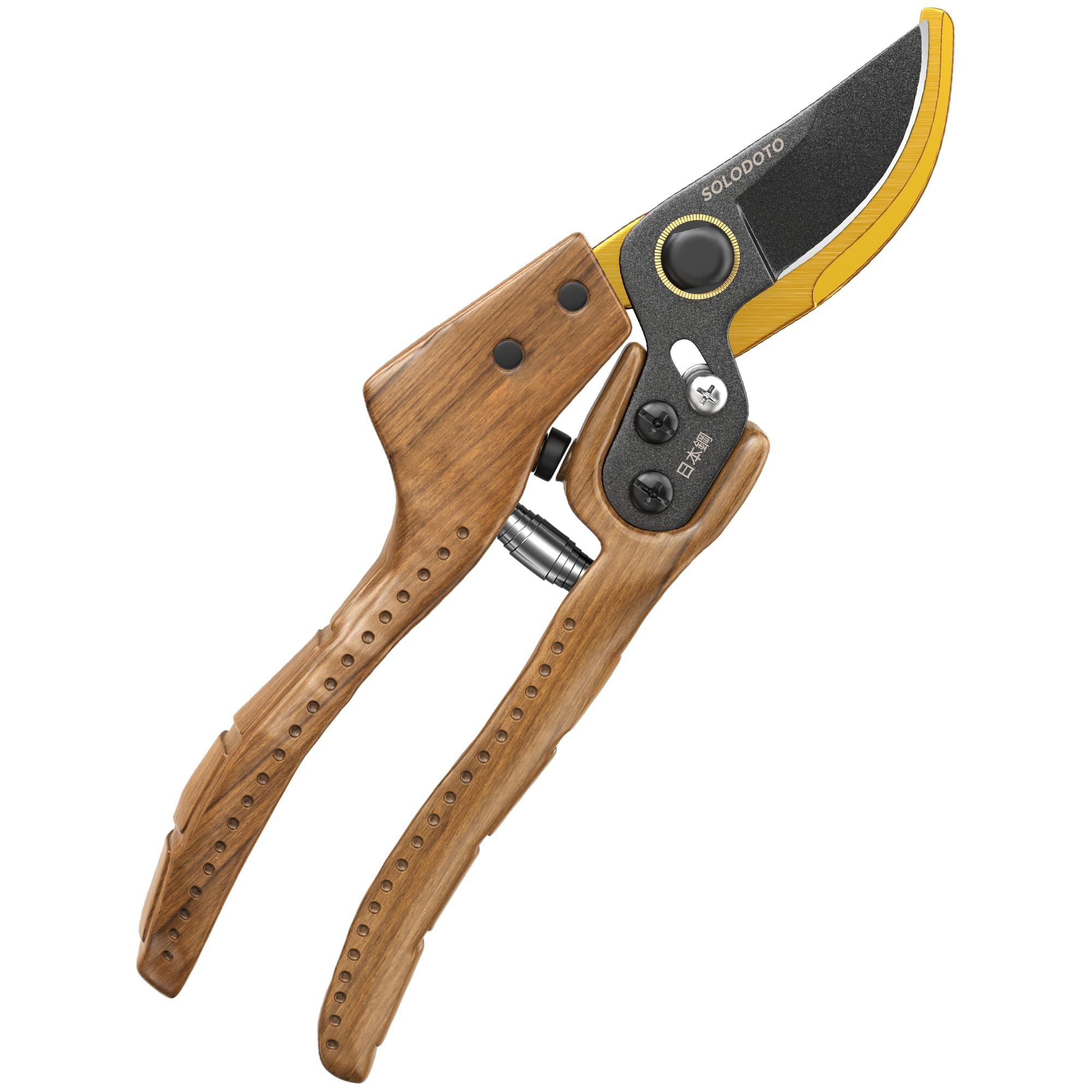 SOLODOTO GrainCraft Series Garden Secateurs as Gifts, German Heat Treatment Pruning Shears for Gardening, Japanese SK5 Steel Garden Scissors, Bypass Secateurs Heavy Duty, Clippers for Plant Hedge