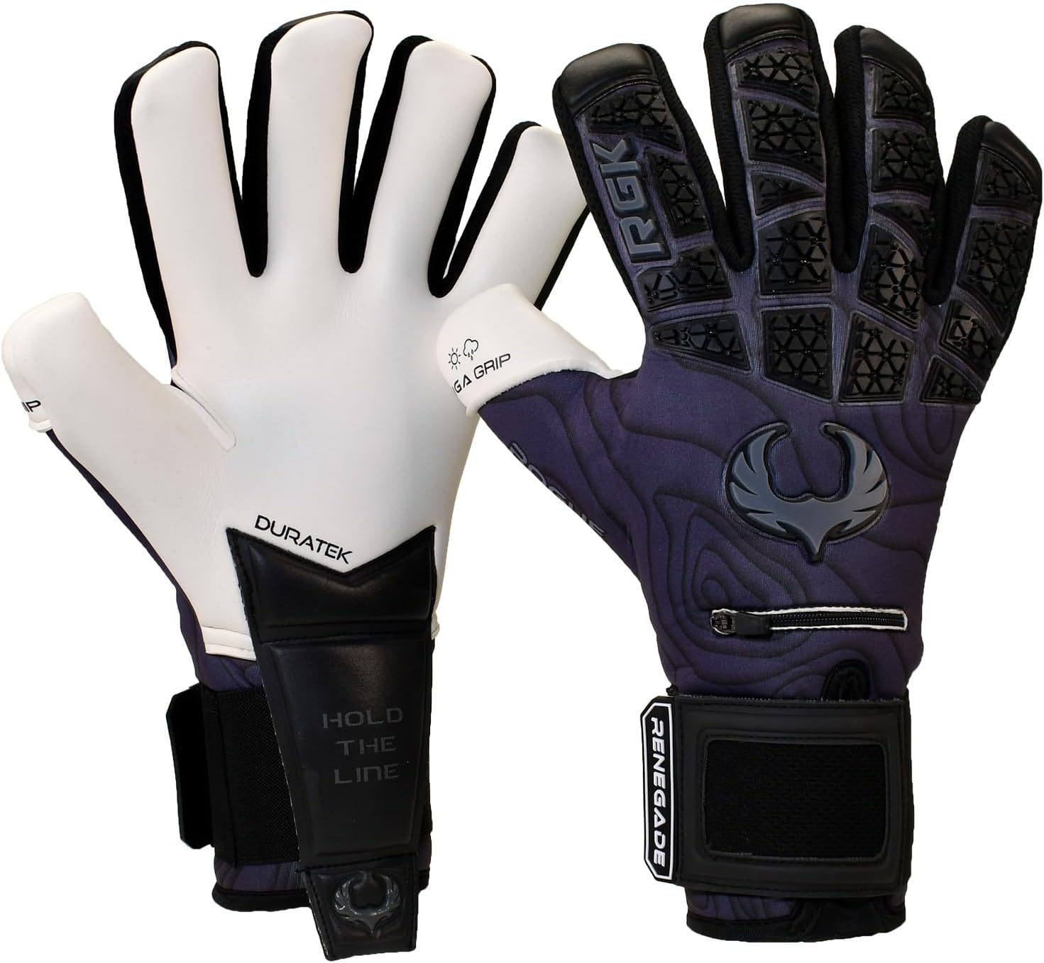 Renegade GK Limited Edition Rogue Goalie Gloves with Microbe-Guard (Sizes 6-11, 8 Styles, Lvl 4+) Pro Fingersaves | Only 1500 Made in Each Style | 4mm Giga | Best Grip & Protection | Adult, Youth