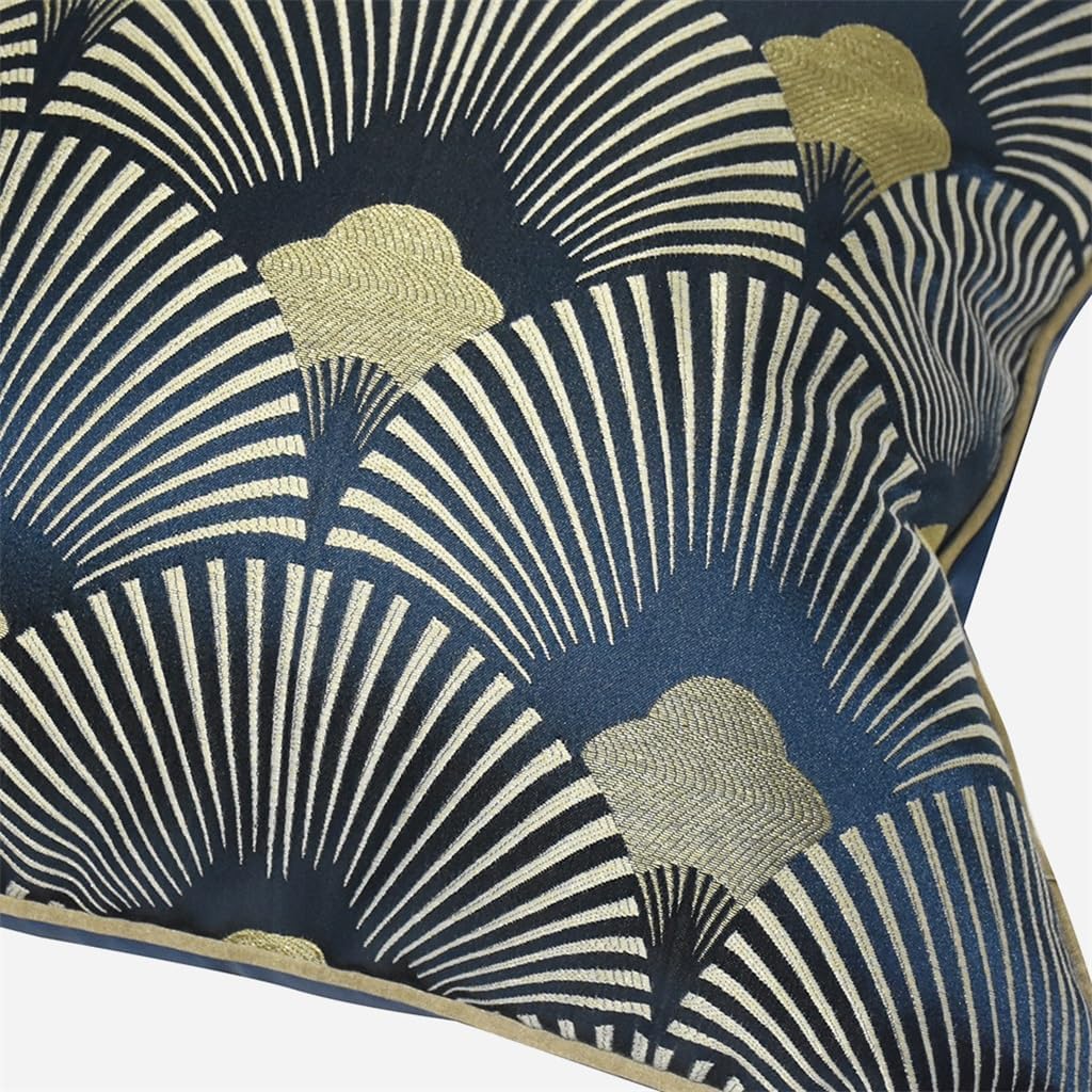 HBJWOV Chinese Office Living Room Cushion Cover ometric Fan Hotel Model Throw Pillow