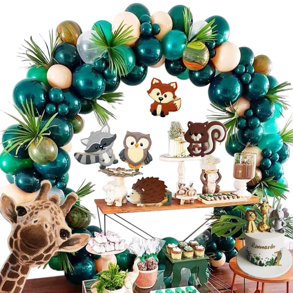 Forest Theme Party Balloons 148pcs Green Balloon Garland Arch Kit