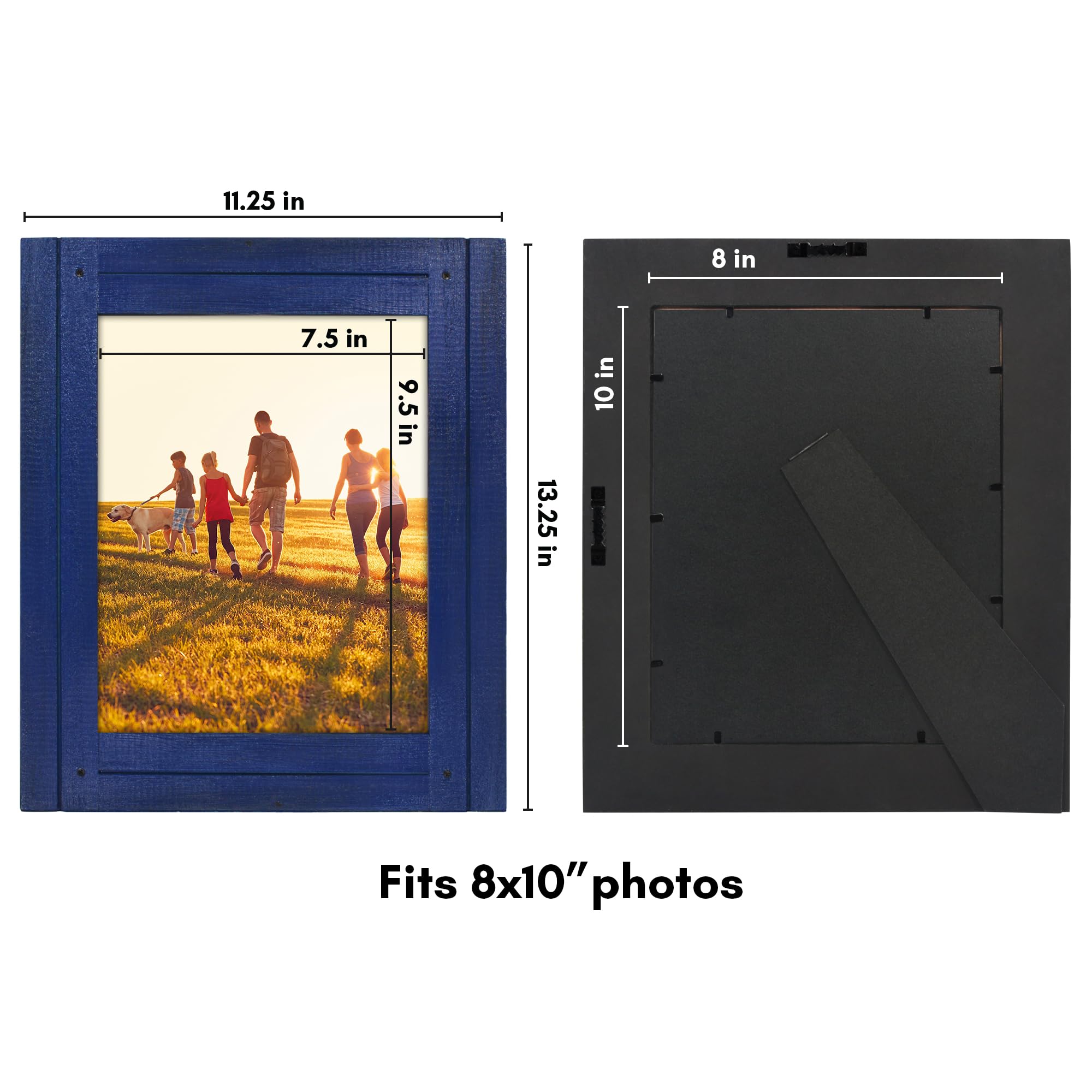 Americanflat Cadre Profond Avec Vitre Pour Objet 20x20 Cm Noir - Pack De 2 - Cadre 3D Avec Verre Antichoc, Bois MDF & Matériel De Suspension Inclus - Pour Mur Et Table