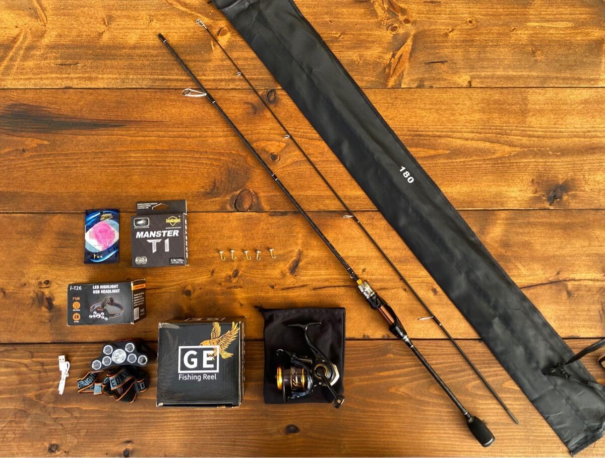 アジングロッド&リール アジングロッド リール付き コルクグリップ