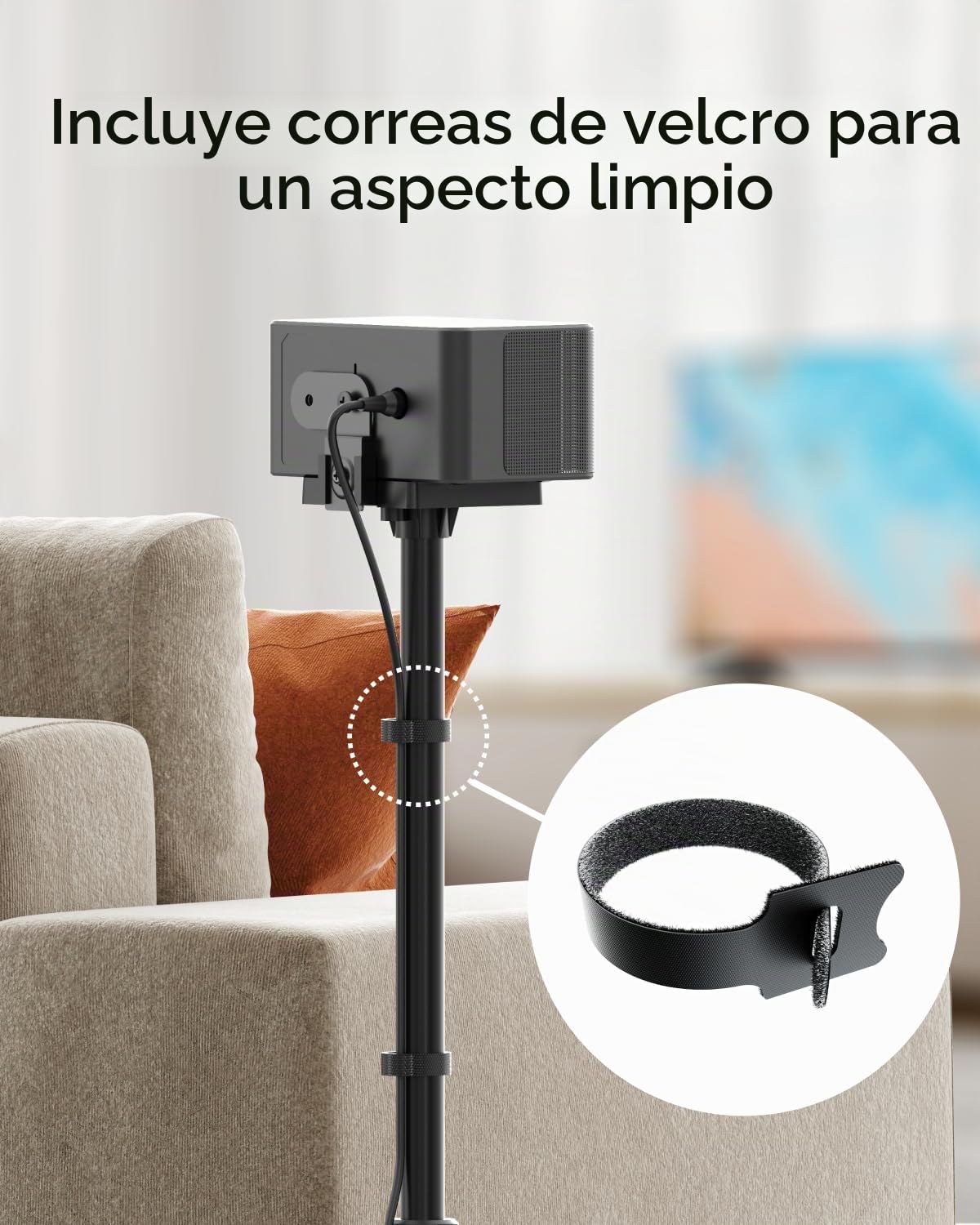ULTIMEA Steady 310 - Juego de 2 soportes universales para altavoces de altura regulable, color negro, extensibles de 62 cm a 93 cm para satélites y altavoces de estantería con una carga de hasta 3 kg