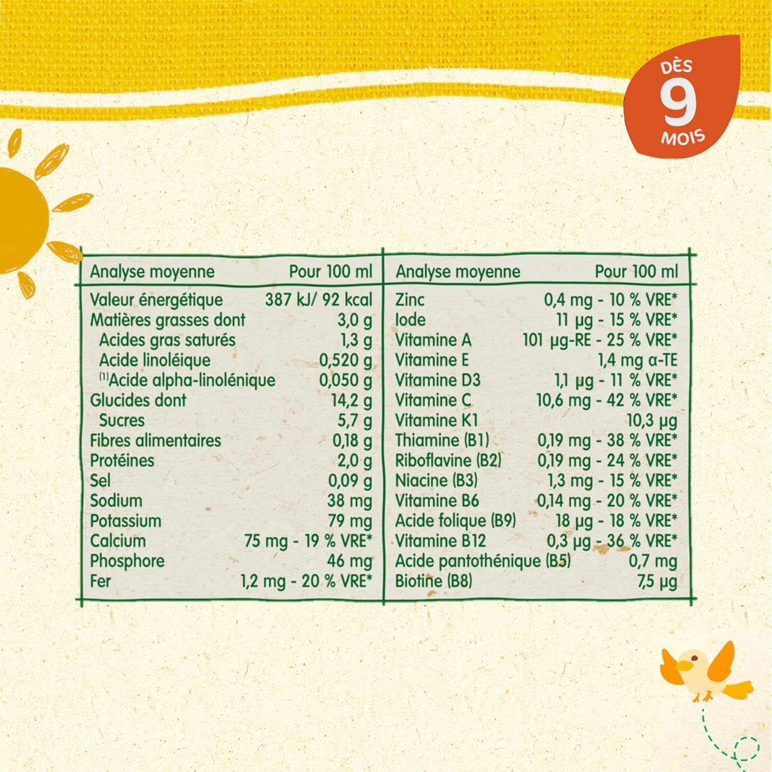 Blédina Blédidej - Céréales bébé Lactées Madeleine - Dès 9 Mois - 12 briques de 250mL (L'emballage peut varier)