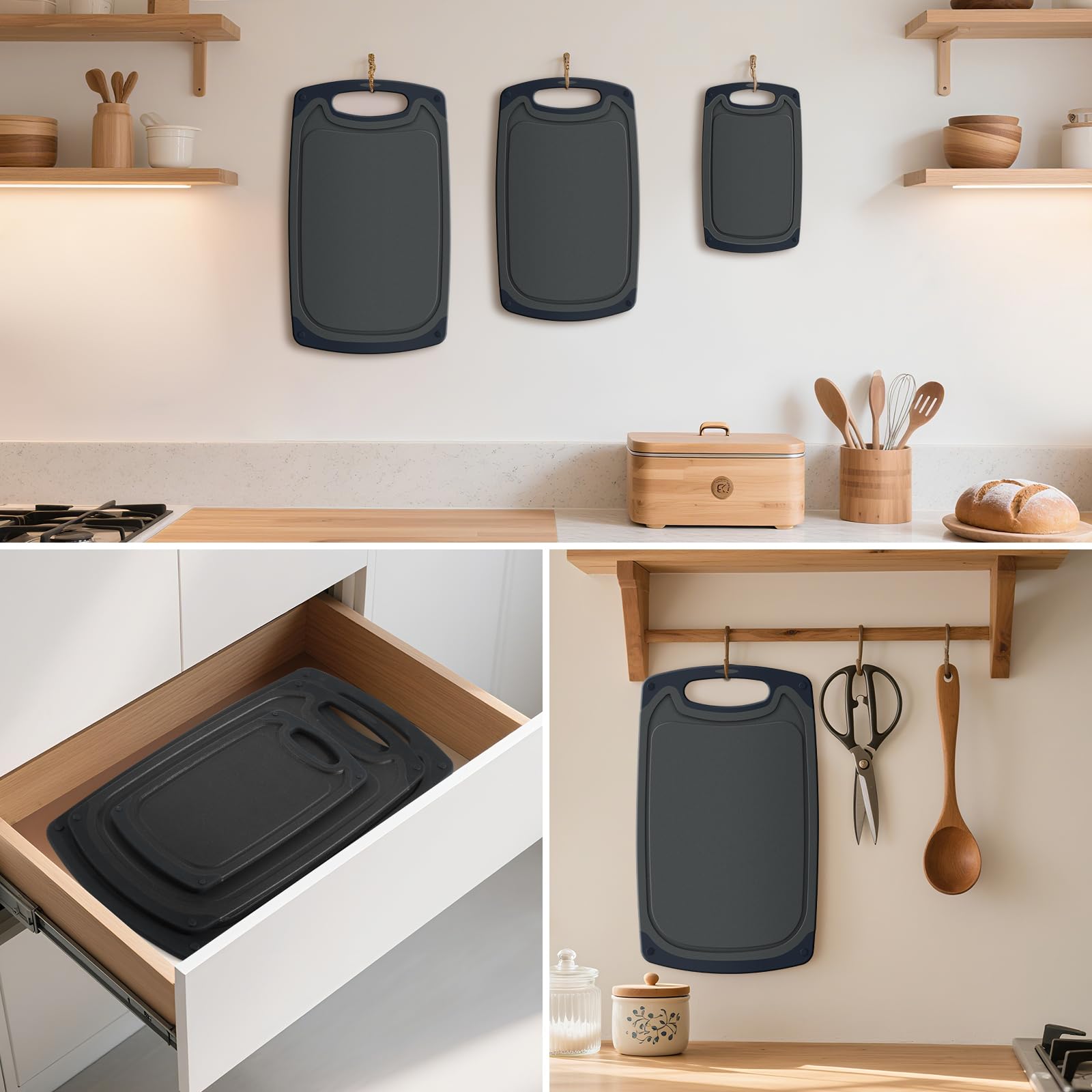 3 Pack Mini Planches à Découper de Cuisine Petites Planches à Découper en Paille de Blé Ensemble de Planches à Découper en Plastique Lavables au Lave-Vaisselle 3 Pack Mini Planches à Découper de Cuisine Petites Planches à Découper en Paille de Blé Ensemble de Planches à Découper en Plastique Lavables au Lave-Vaisselle