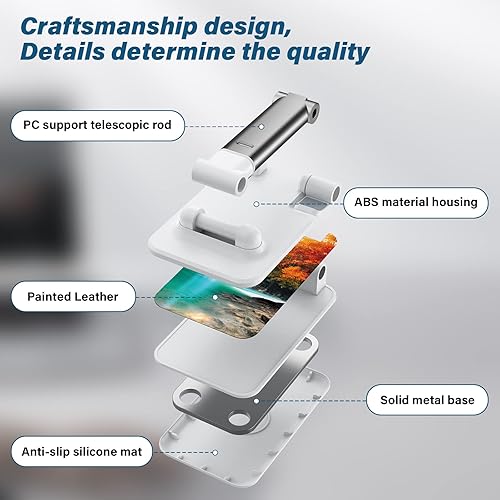 Miniatura 3 de Soporte plegable de arce para escritorio, soporte de visión de ángulo ajustable para iPhone, Samsung y otros teléfonos inteligentes