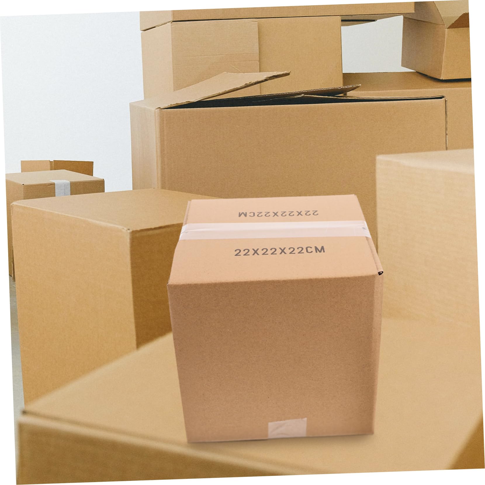 5 Stück Quadratische Umzugskartons aus Papier, Braun | Extra Starke Verpackungskartons, Kleine Kartonboxen, für Packen und Transport