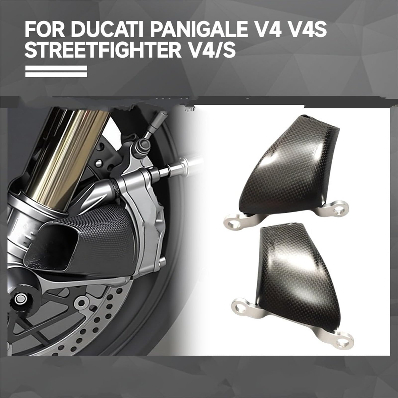 Caliper Bracket Radiator Cover Brake Cooling Mount Do Ducati Panigale Streetfighter MTS V4 V4S V4SP SP SP2