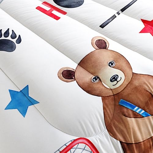 Miniatura 10 de Juego de edredón para niños, bonito juego de ropa de cama con estampado de granja con 1 edredón y 2 fundas de almohada para dormitorio de niñas y