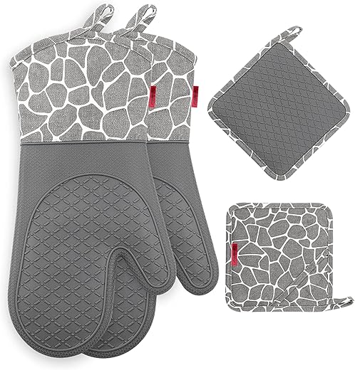 Gesentur Guanti da Forno, Guanti Resistenti al Calore Professional Guanti da Cucina...