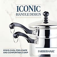 Vista 132 de Farberware Classic Series - Cazo de acero inoxidable, 1 litro, Tapa coladora
