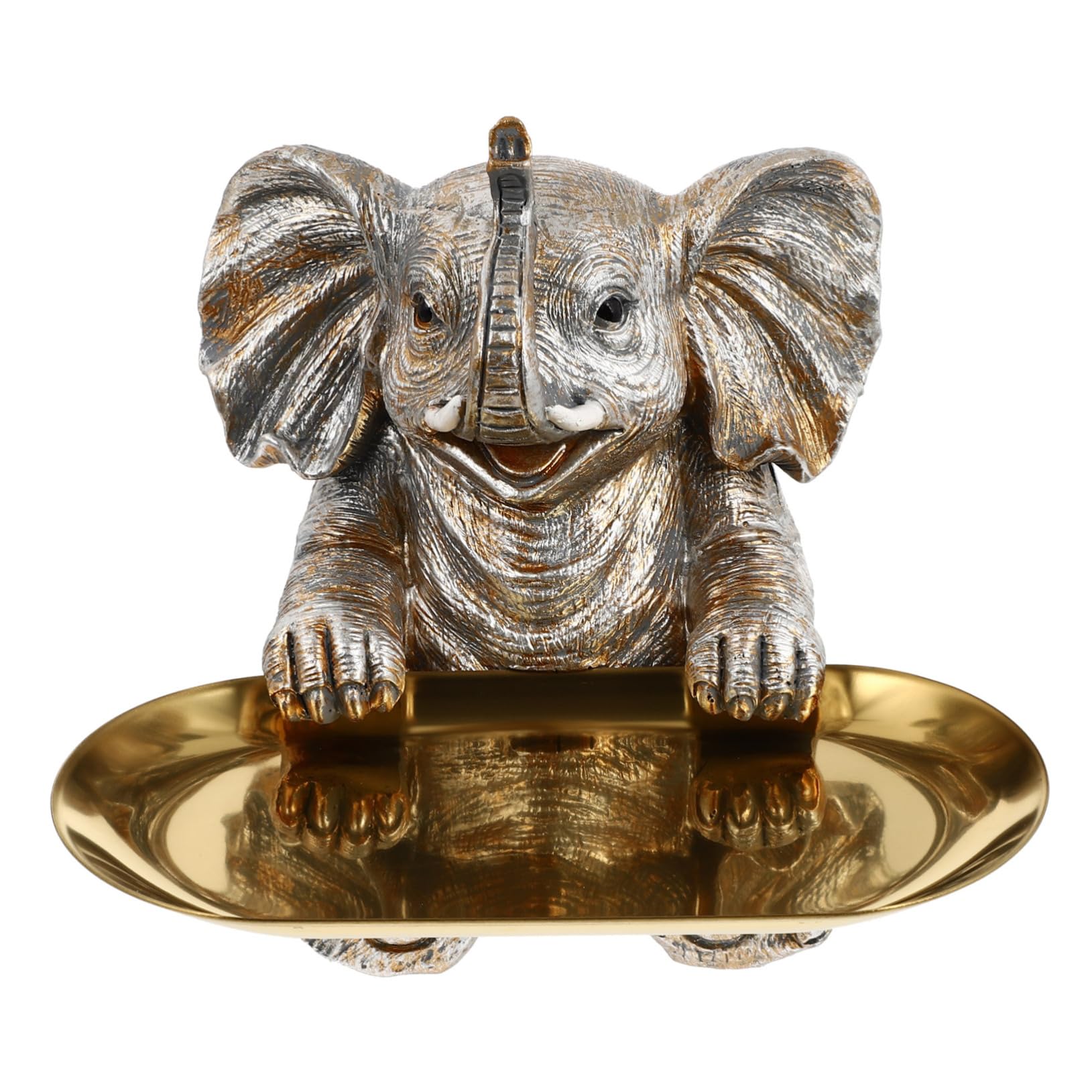 RORPOIR 1 Set Fruit Pot Cupcake Decorating Candle Holder Plate Ornament Display Stand Serving Tray Dessert Stand Cake Decoration Elephant Handicraft Jewelry Appetizer Resin