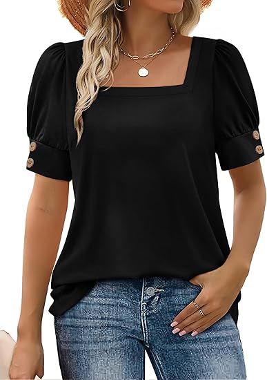 WIHOLL Square Neck Top
