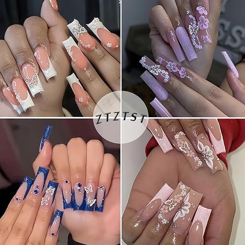 Miniatura 2 de 18 dijes de aleación de mariposa para uñas, gemas de mariposa de metal, diamantes de imitación de mariposa brillante con diseño de perlas,