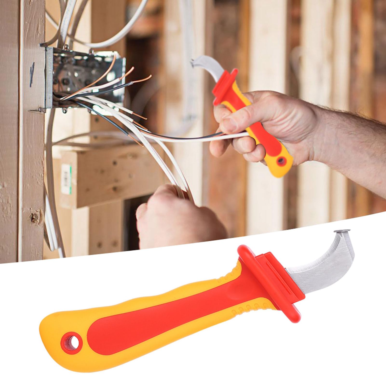 Cuchillo de Electricista Aislado Cortador Pelacables Antimagnético