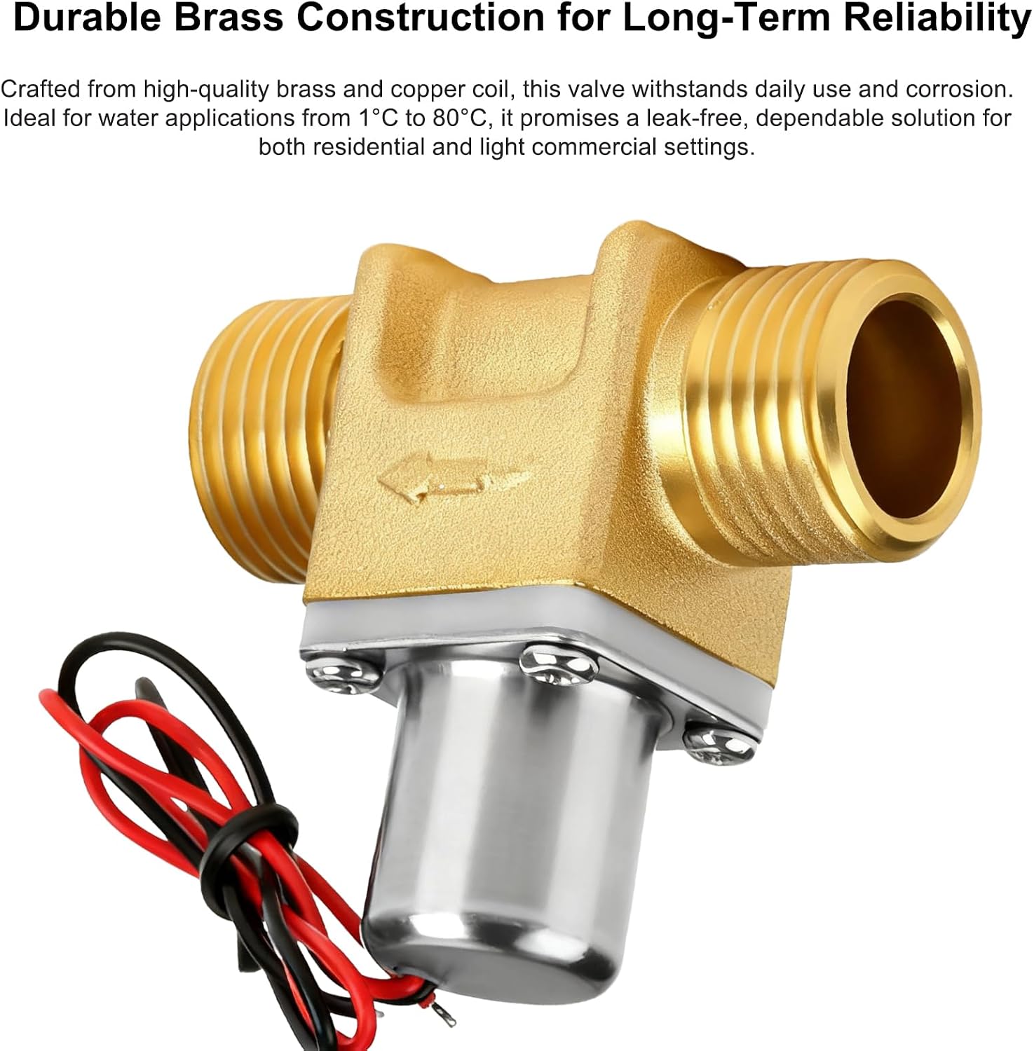 2Pcs 4.5V DC Brass Solenoid Water Valve, G1/2" Inlet Outlet, Pulse Operated, Fast Switching, for Automatic Faucets/Toilets, Irrigation