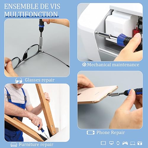 Miniatura 5 de Precision Screwdriver Set, 170 in 1 Computer Repair Tool Kit, Laptop Screwdriver Kit, Electronics Repair Tool Kit for PC Mac Book Cell Phone iPhone