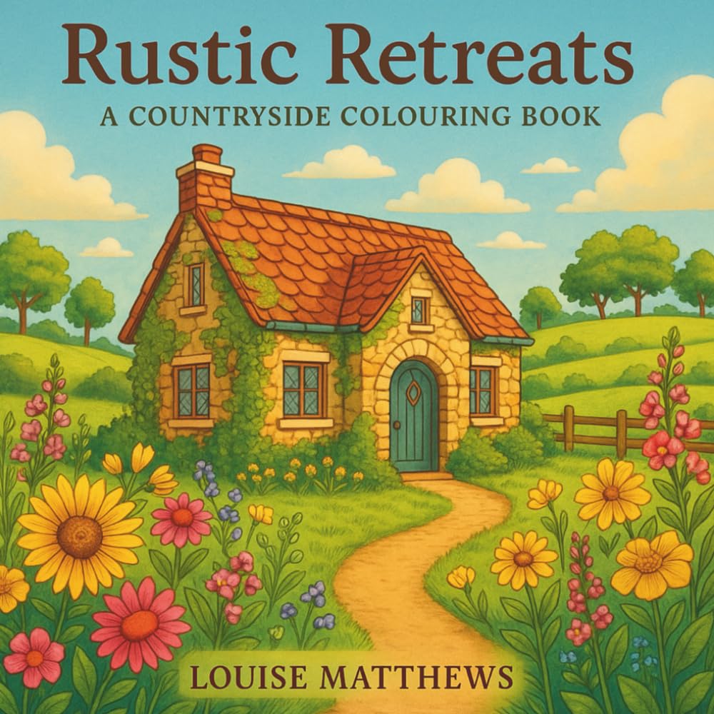 Rustic Retreats: A Countryside Colouring Book: Bold and easy images perfect for adults who like to colour